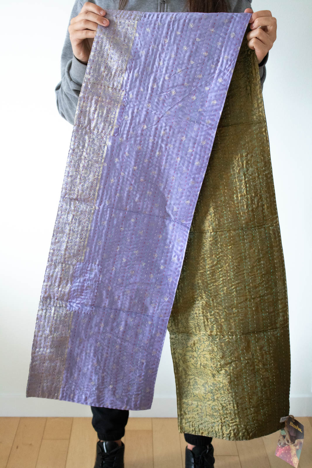 Kantha Table Runner Silk Blend E4