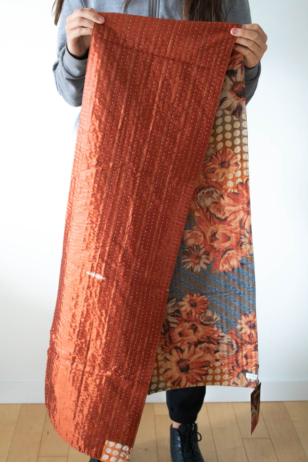 Kantha Table Runner Silk Blend F2