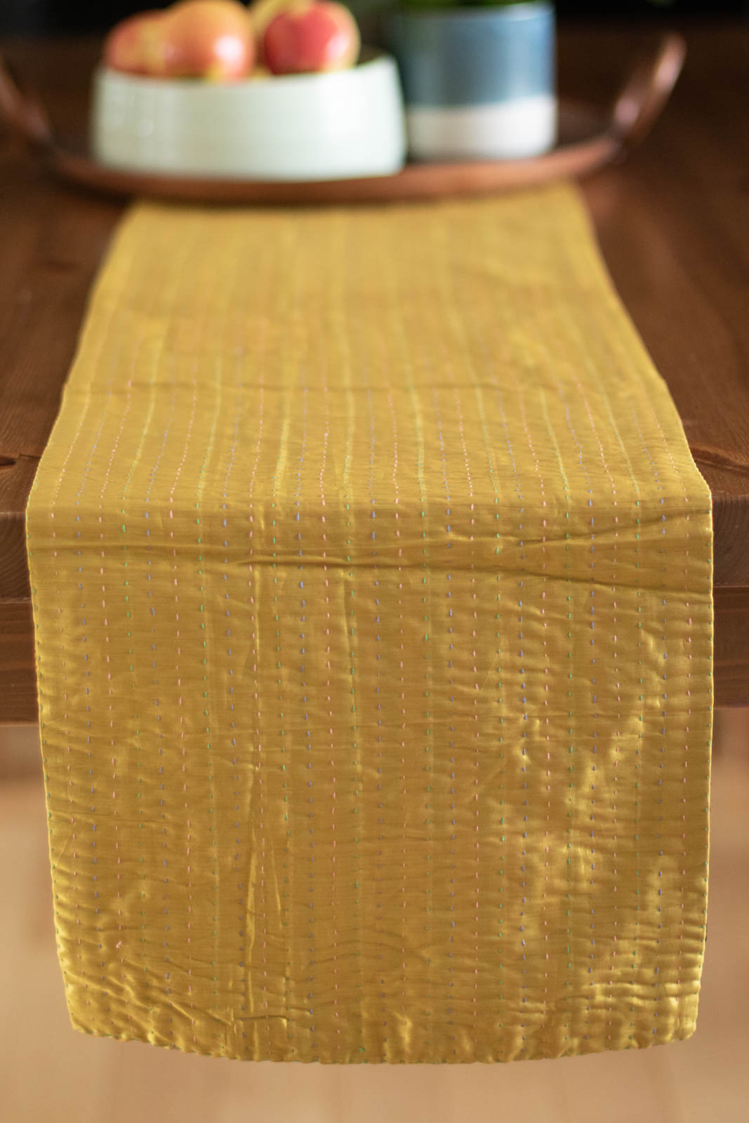 Kantha Table Runner Silk Blend F3