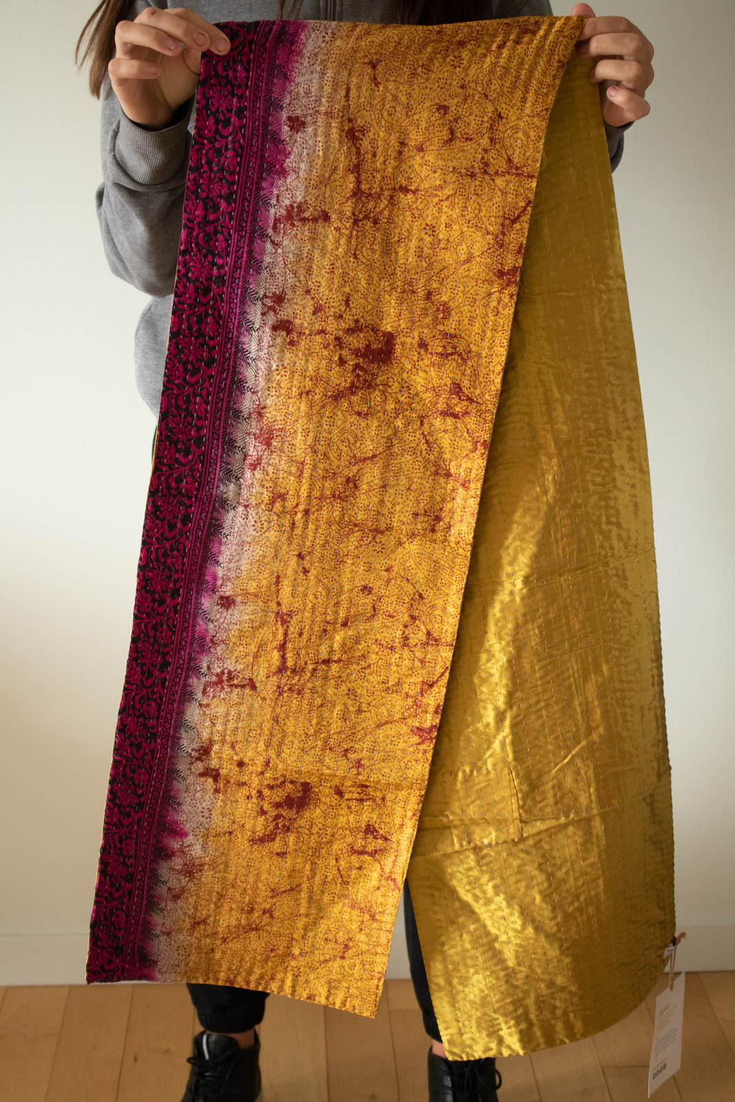 Kantha Table Runner Silk Blend F3