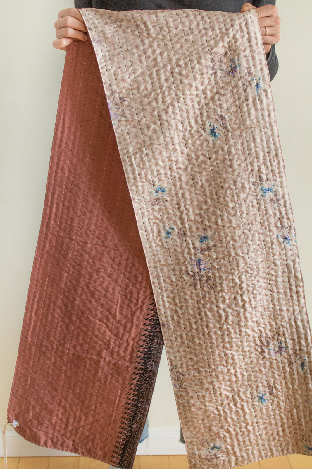 Kantha Table Runner Silk Blend B2
