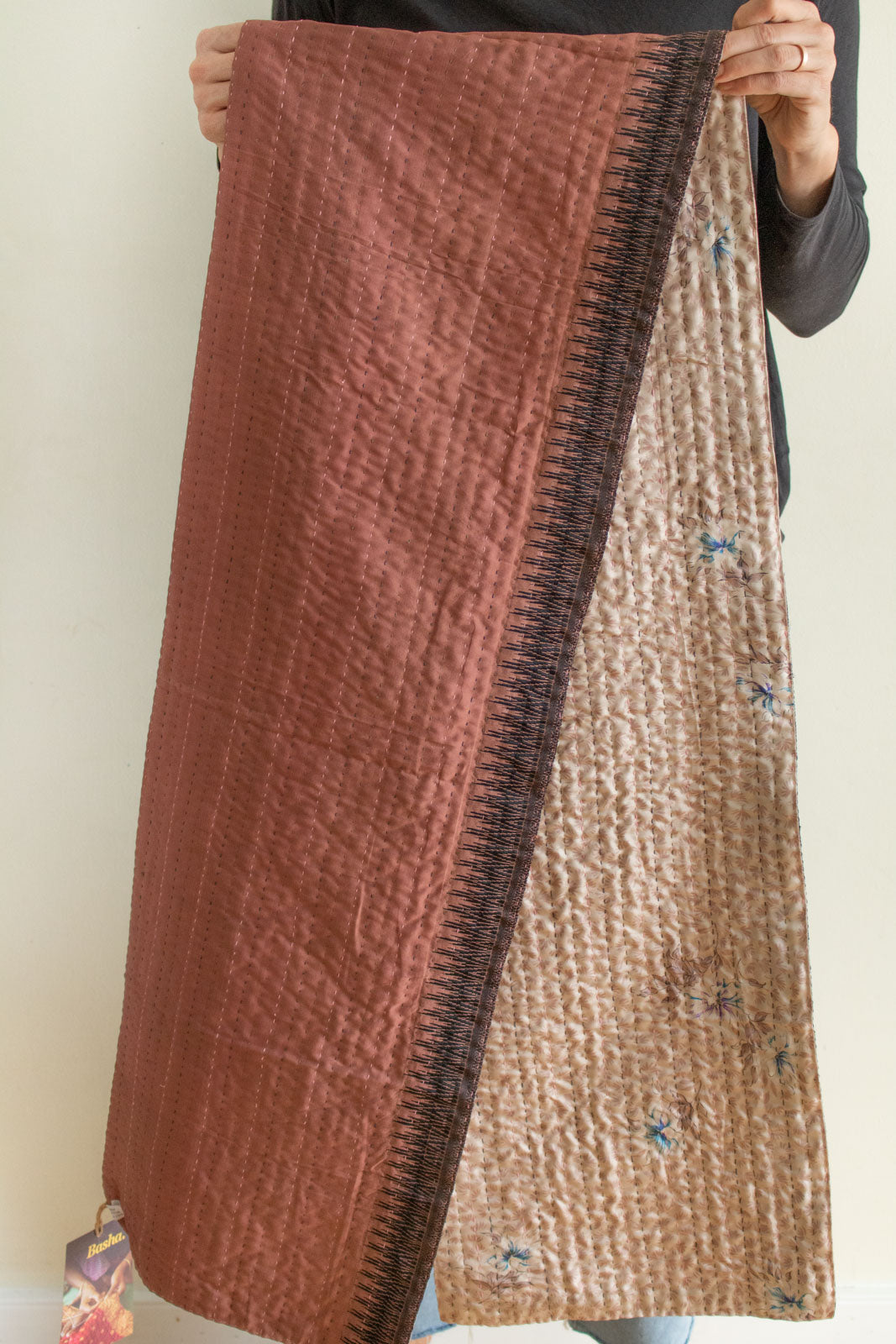 Kantha Table Runner Silk Blend B2