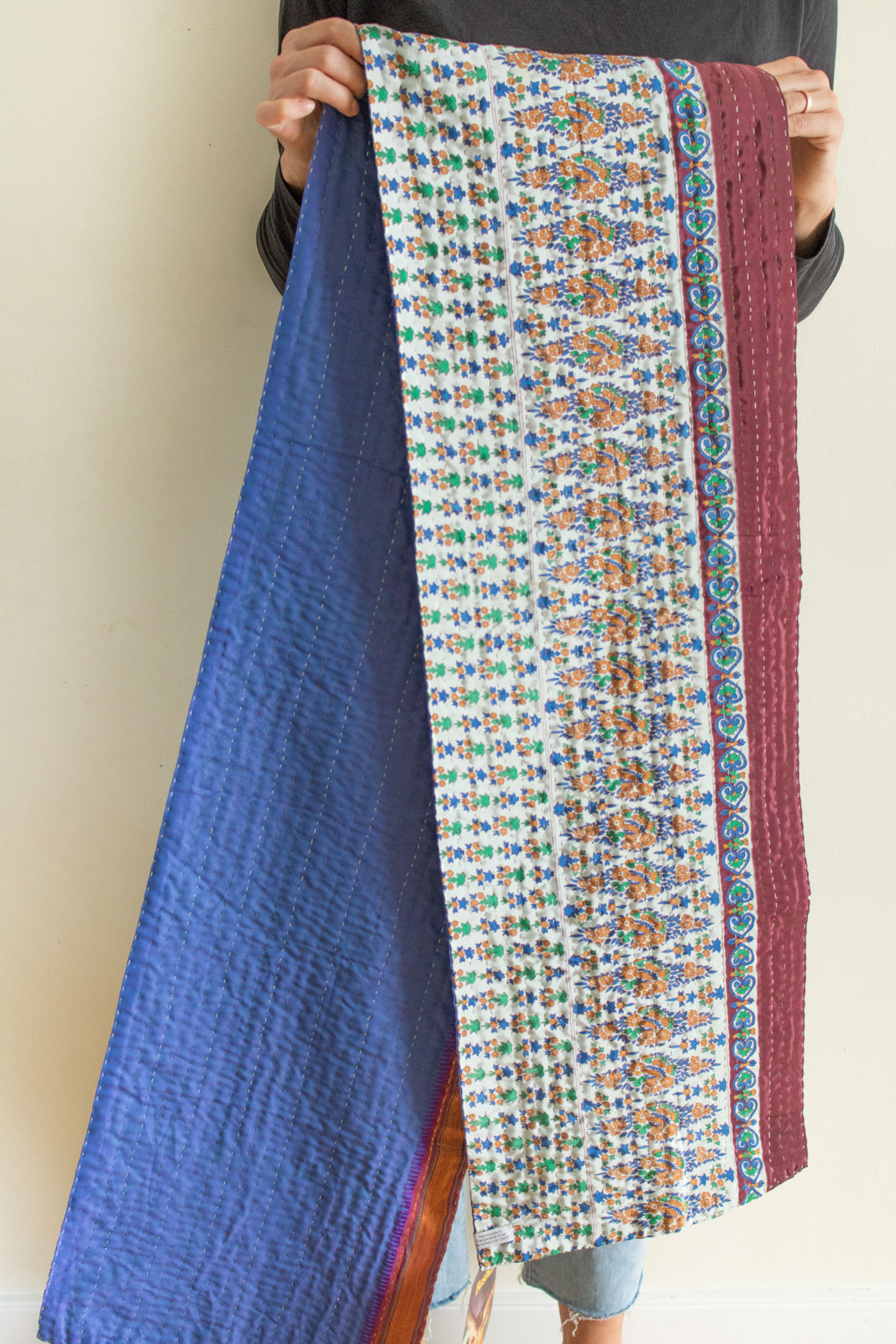 Kantha Table Runner Silk Blend B3