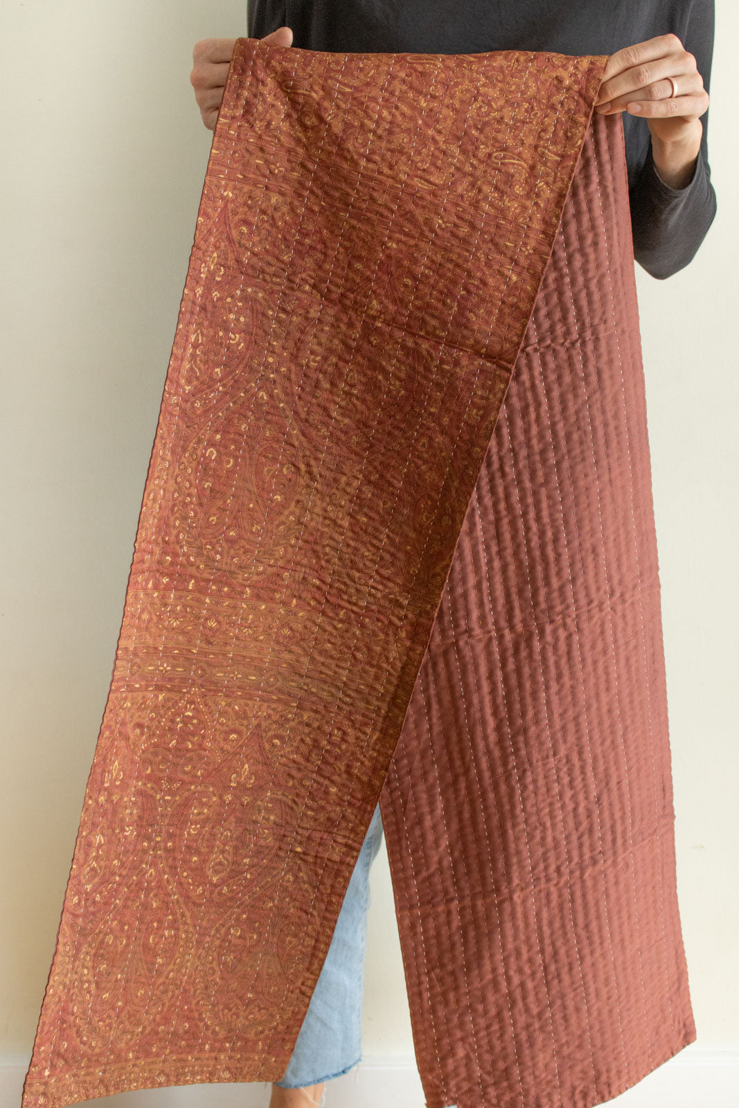 Kantha Table Runner Silk Blend C3
