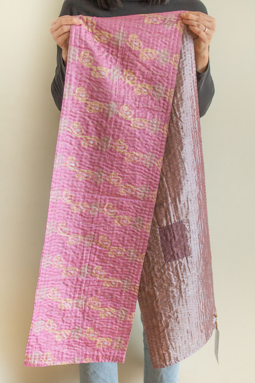 Kantha Table Runner Silk Blend A1