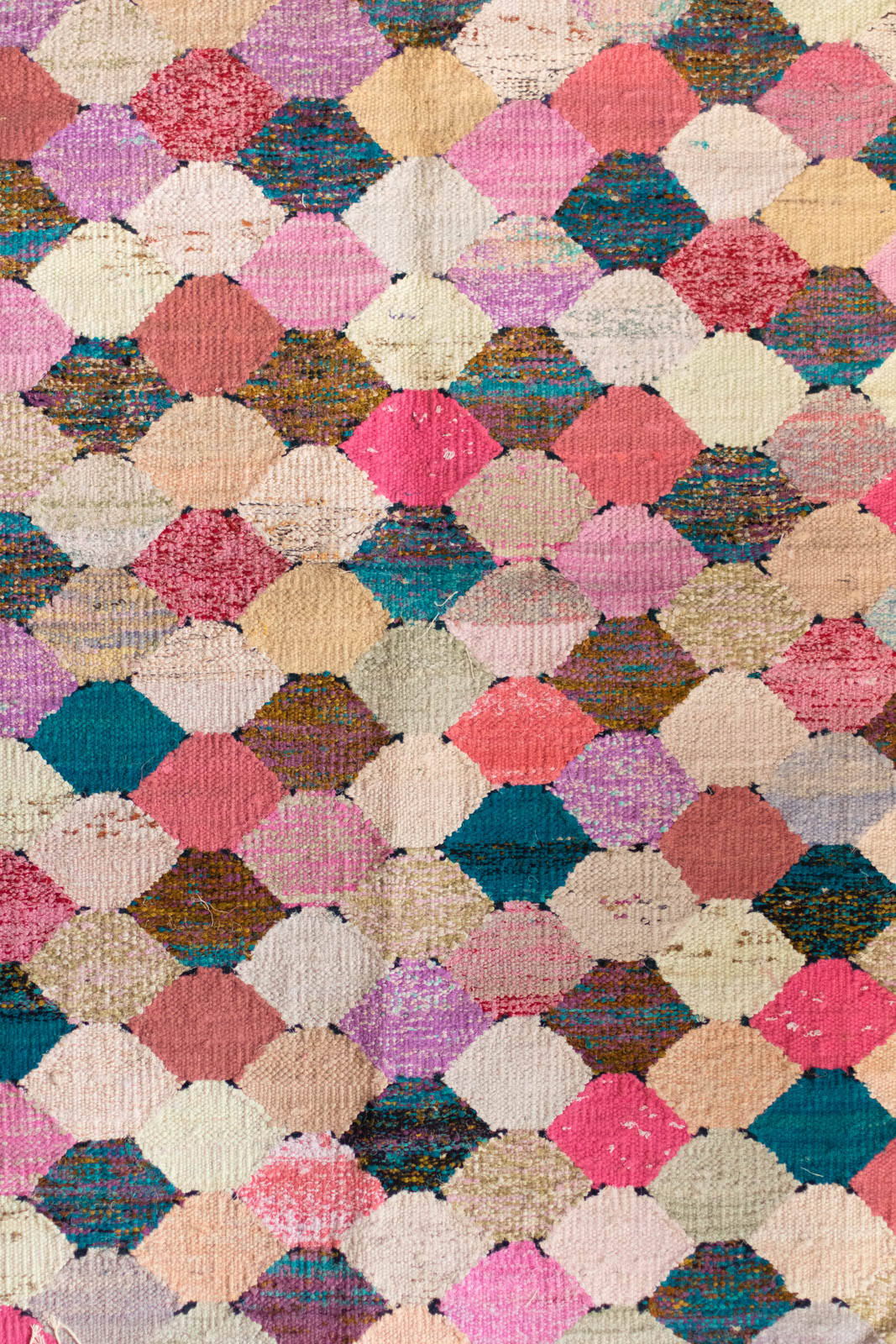 Hand-Loomed Sari Cloth Kilim Rug - Gumball