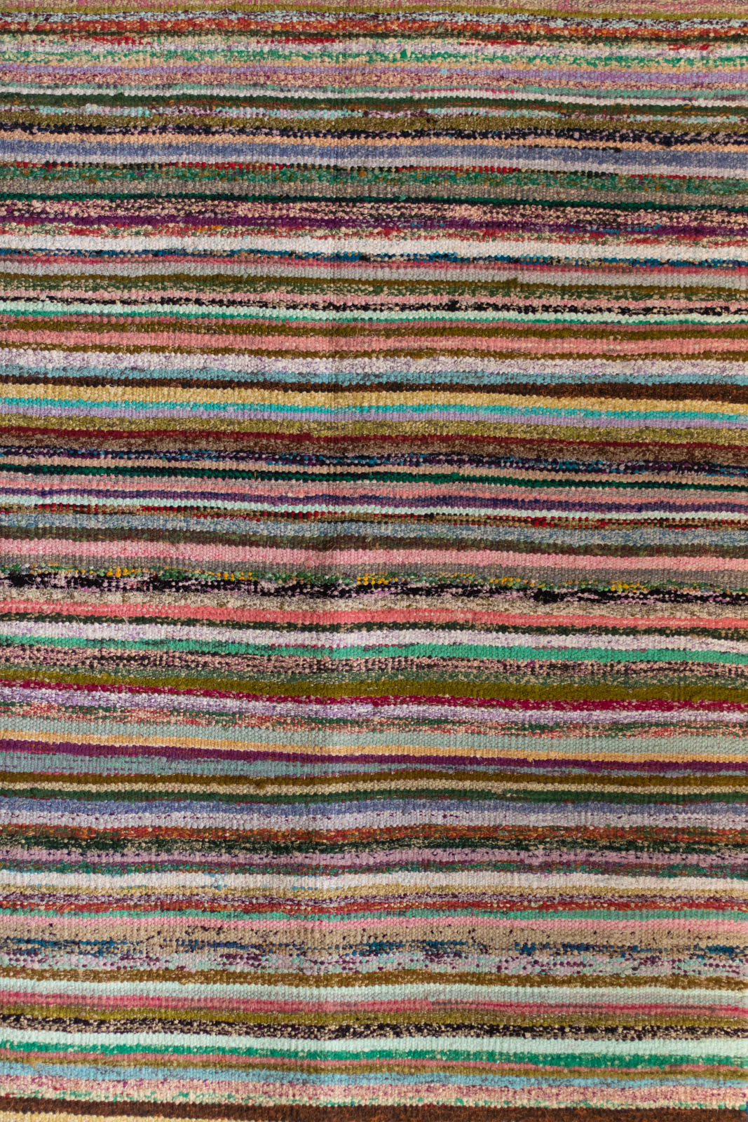 Hand-Loomed Sari Cloth Kilim Rug - Joyful