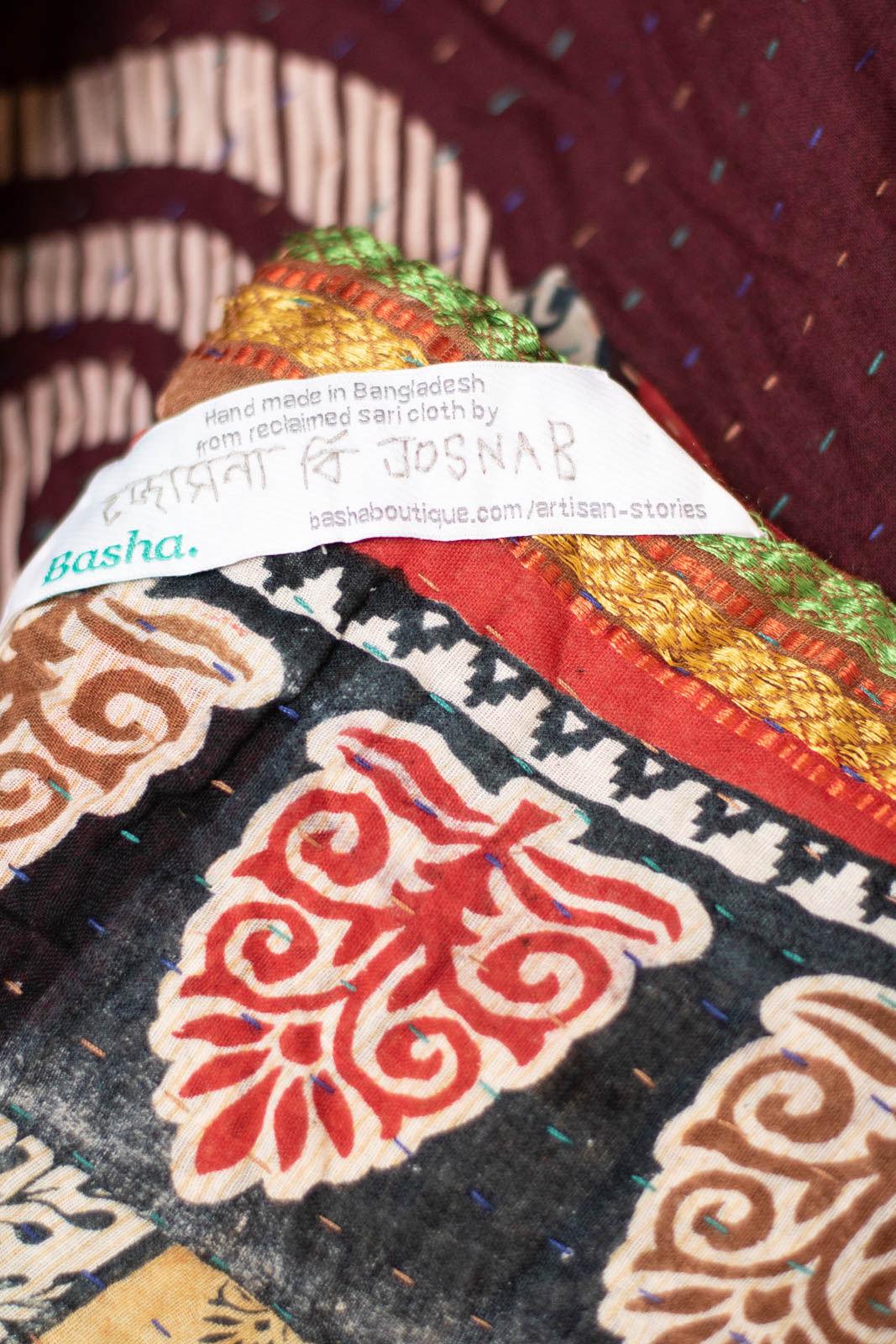 Delight No. 4 Kantha Large Throw