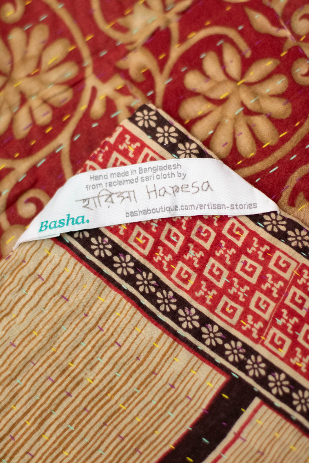Gratitude No. 4 Kantha Large Throw