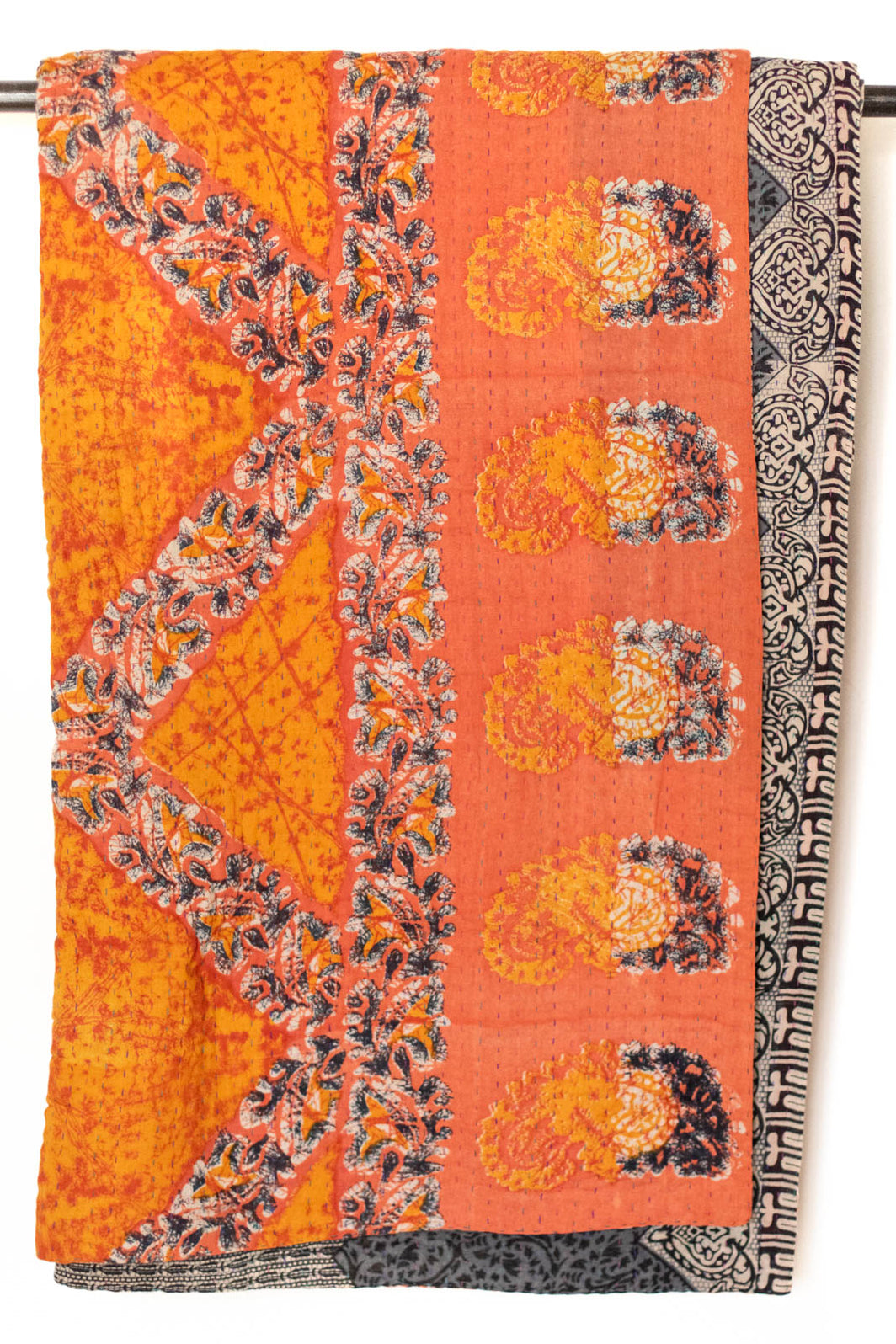 Extra Large Throw 80 inch Kantha Colorful Throws — dignify