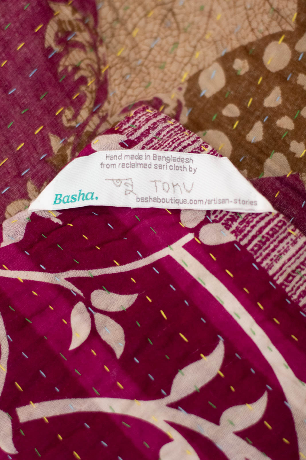 Narrate No. 3 Kantha Large Throw