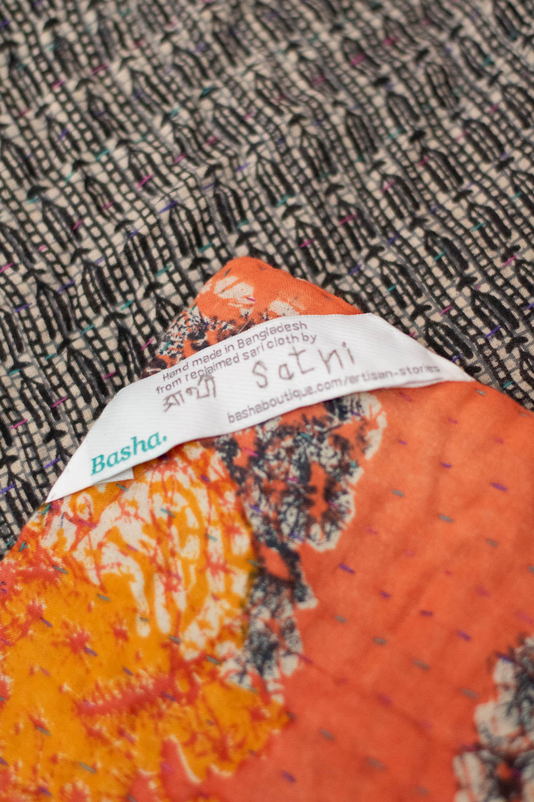 Gratitude No. 5 Kantha Large Throw