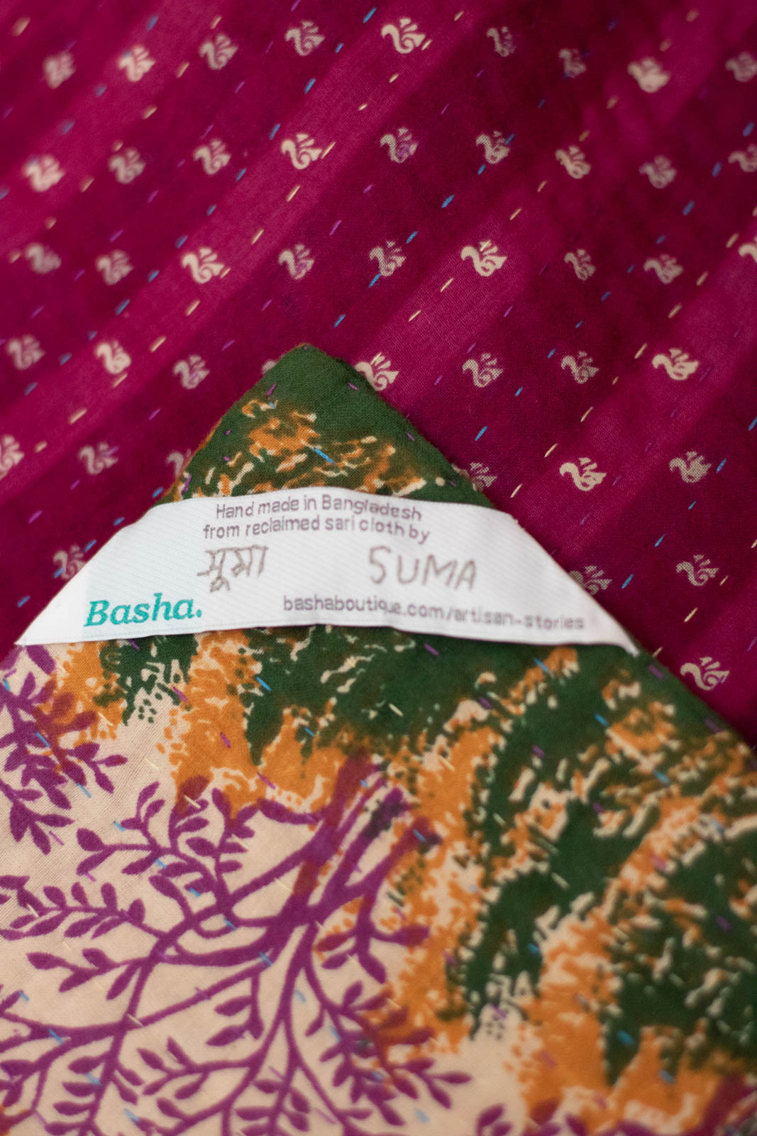 Gratitude No. 6 Kantha Large Throw