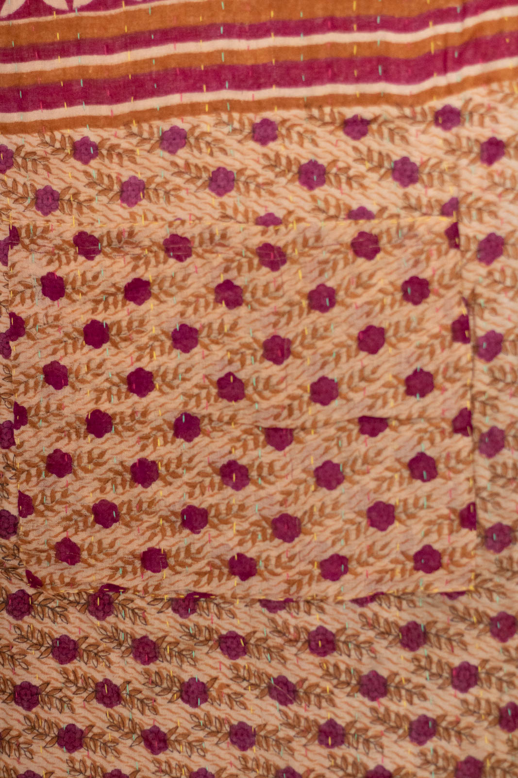 Gratitude No. 9 Kantha Large Throw