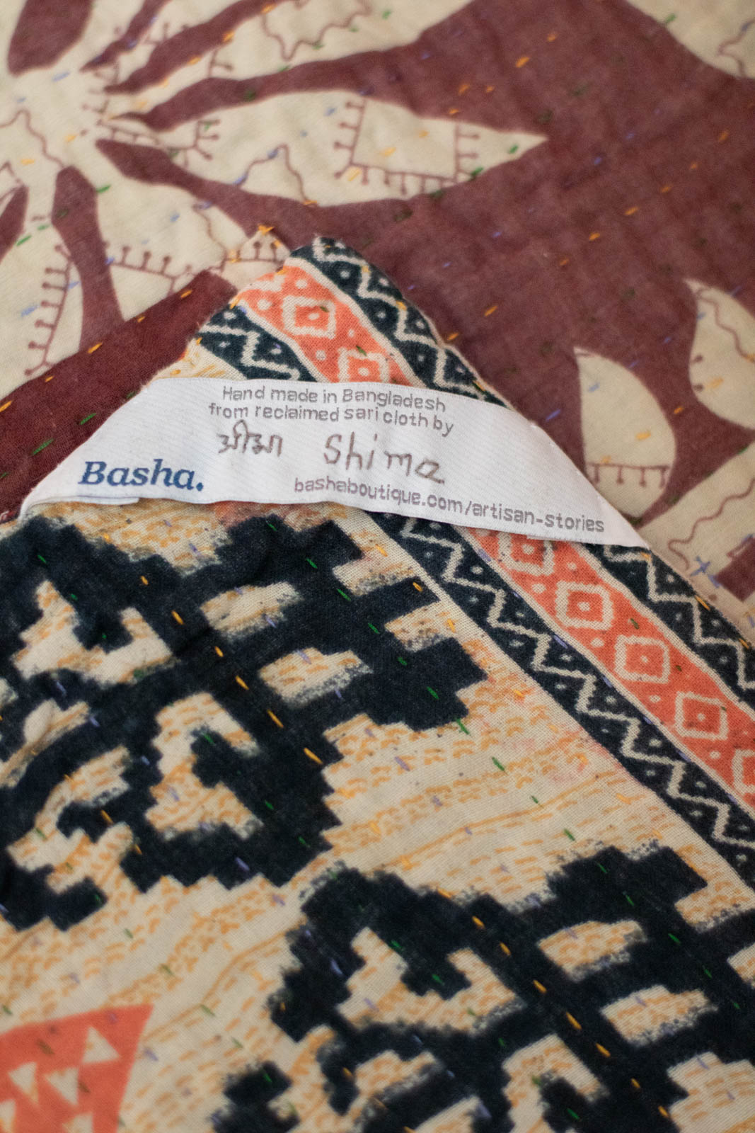 Narrate No. 6 Kantha Large Throw