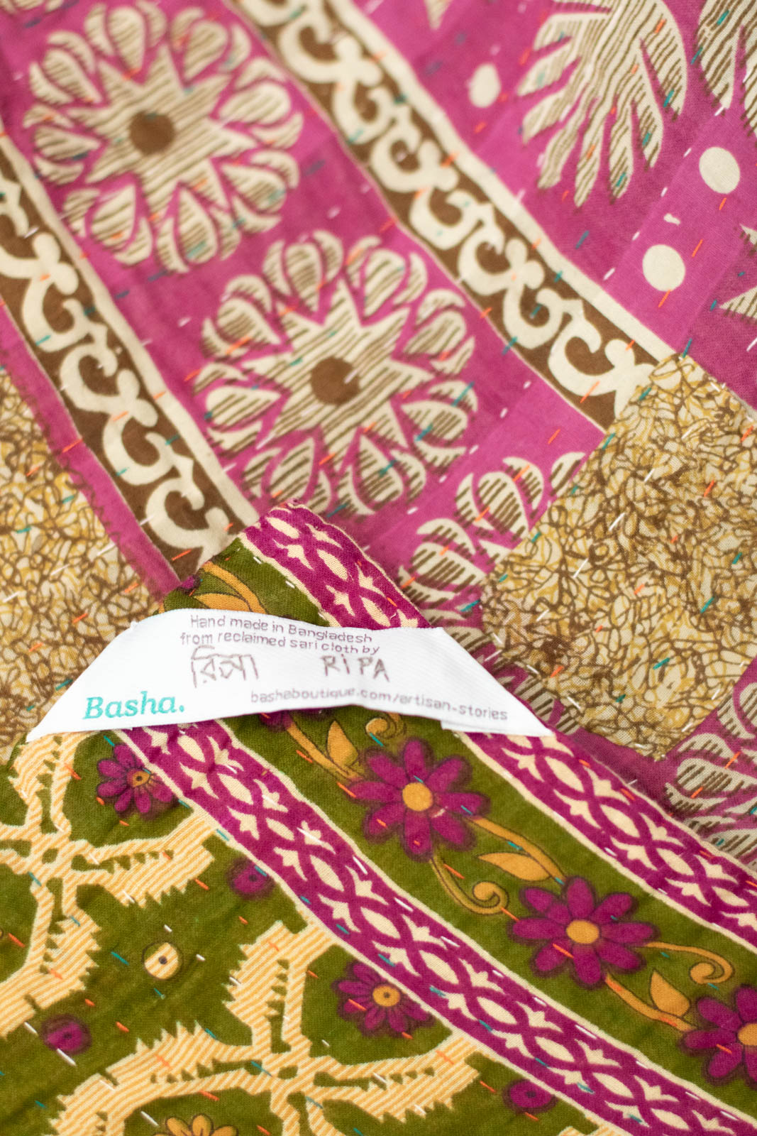 Heart No. 6 Kantha Mini Blanket