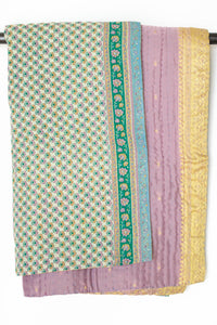 Kantha Silk Throw Blanket