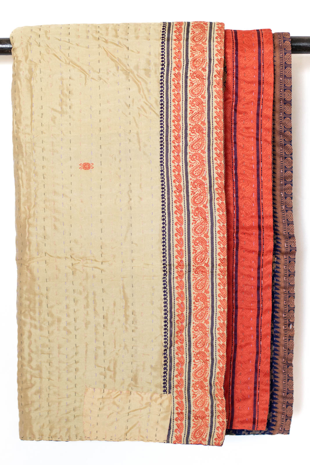 Kantha Silk Throw Blanket