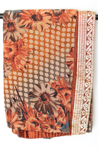 Kantha Silk Throw Blanket