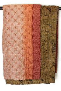 Kantha Silk Throw Blanket