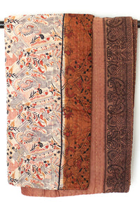 Kantha Silk Throw Blanket