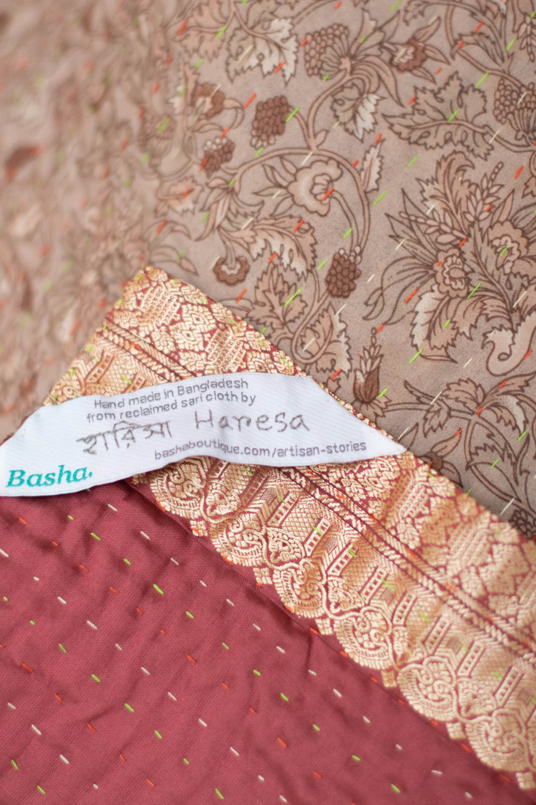 Splendid Silk Blend Kantha Throw