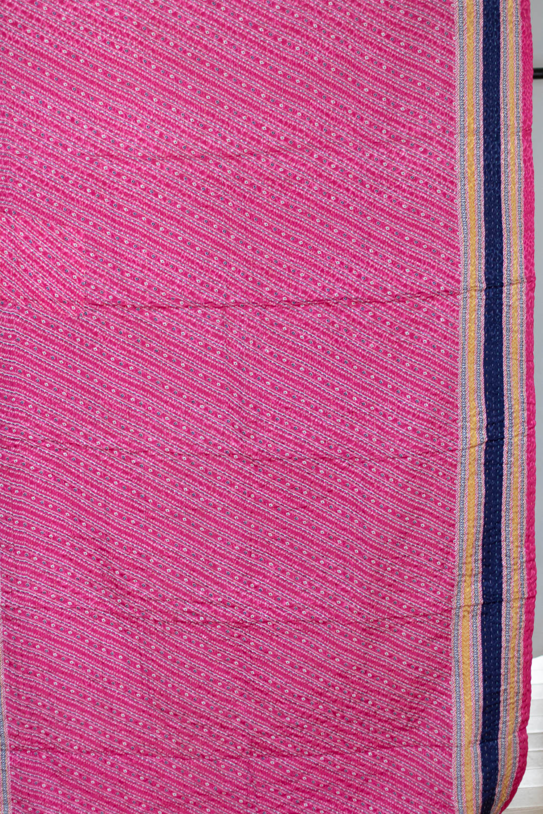 Vibrant Silk Blend Kantha Throw