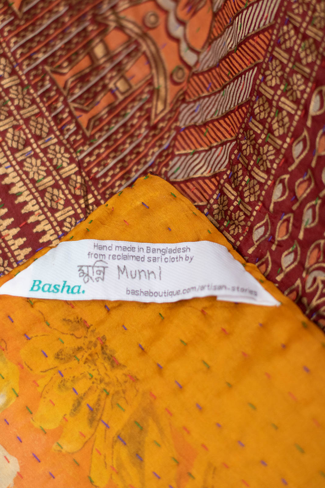 Decision Silk Blend Kantha Throw