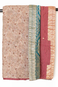 Kantha Silk Throw Blanket