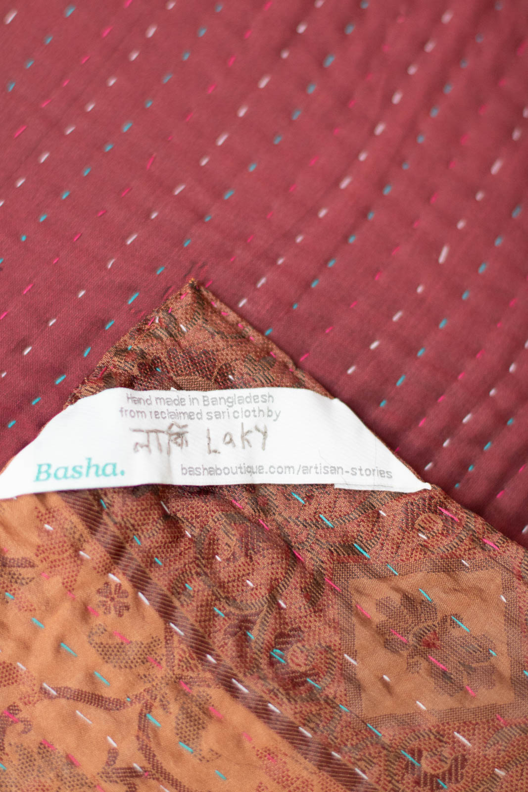Possibility Silk Blend Kantha Throw