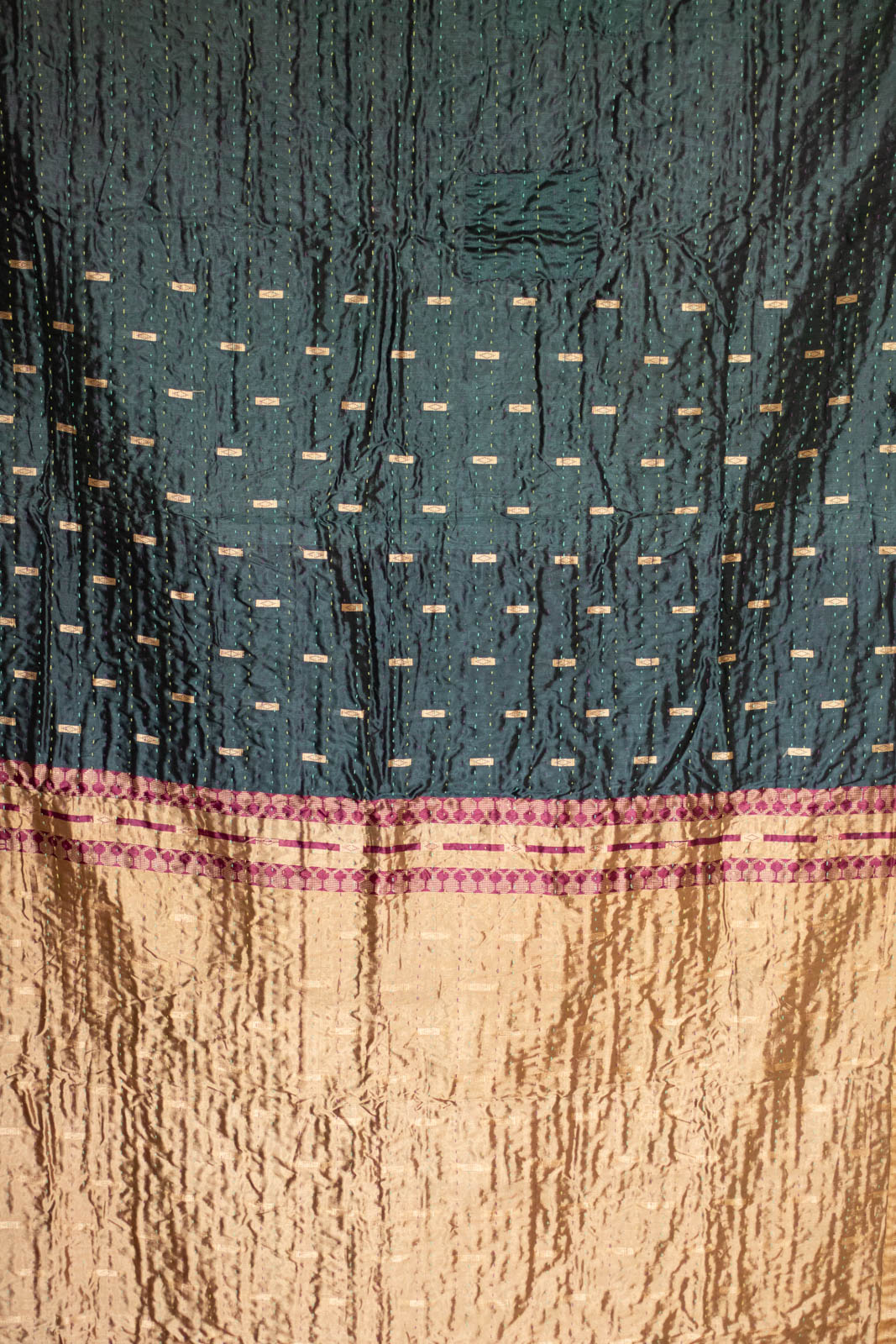 Exquisite Silk Blend Kantha Throw