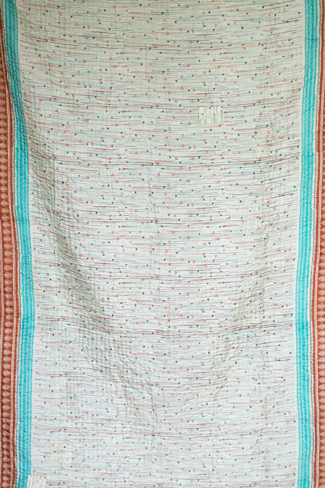 Graceful Silk Blend Kantha Throw