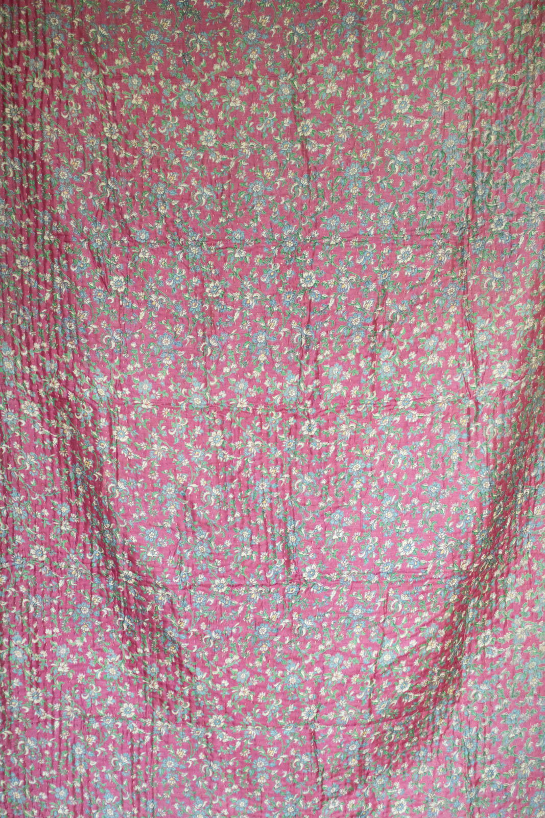 Graceful Silk Blend Kantha Throw