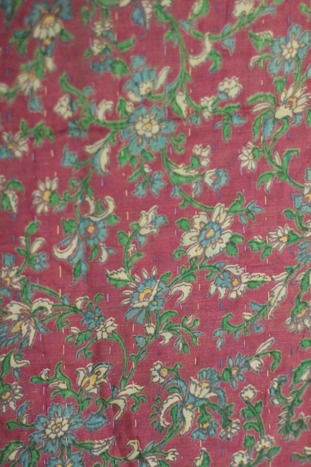 Graceful Silk Blend Kantha Throw