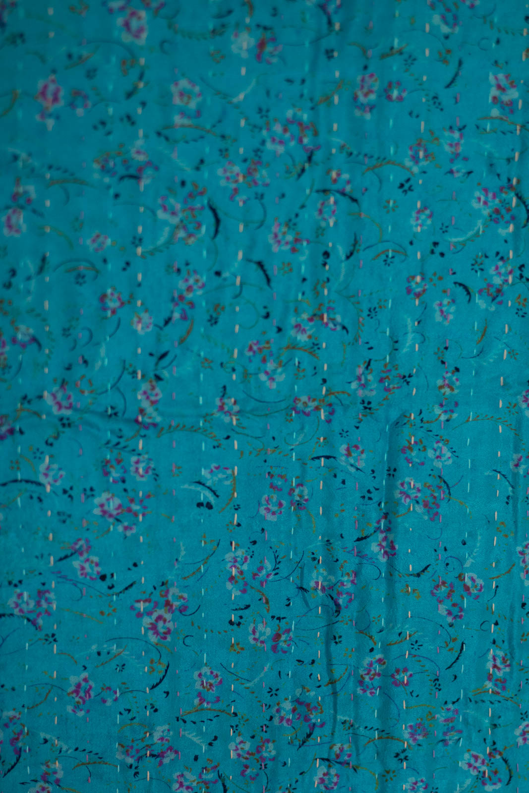 Lavish Silk Blend Kantha Throw