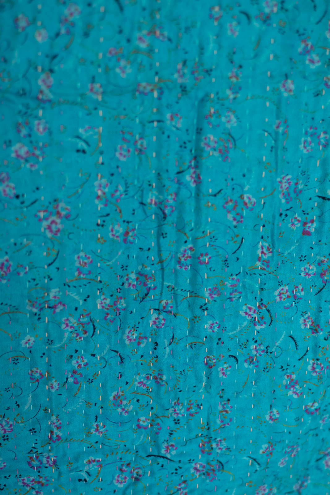 Lavish Silk Blend Kantha Throw