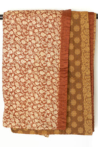 Kantha Silk Throw Blanket