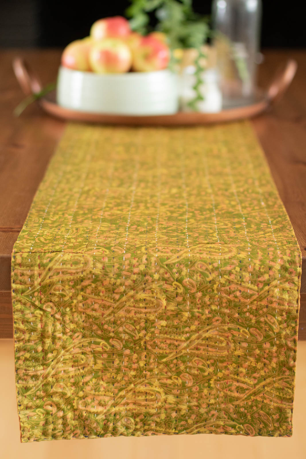 Kantha Table Runner Silk Blend A4