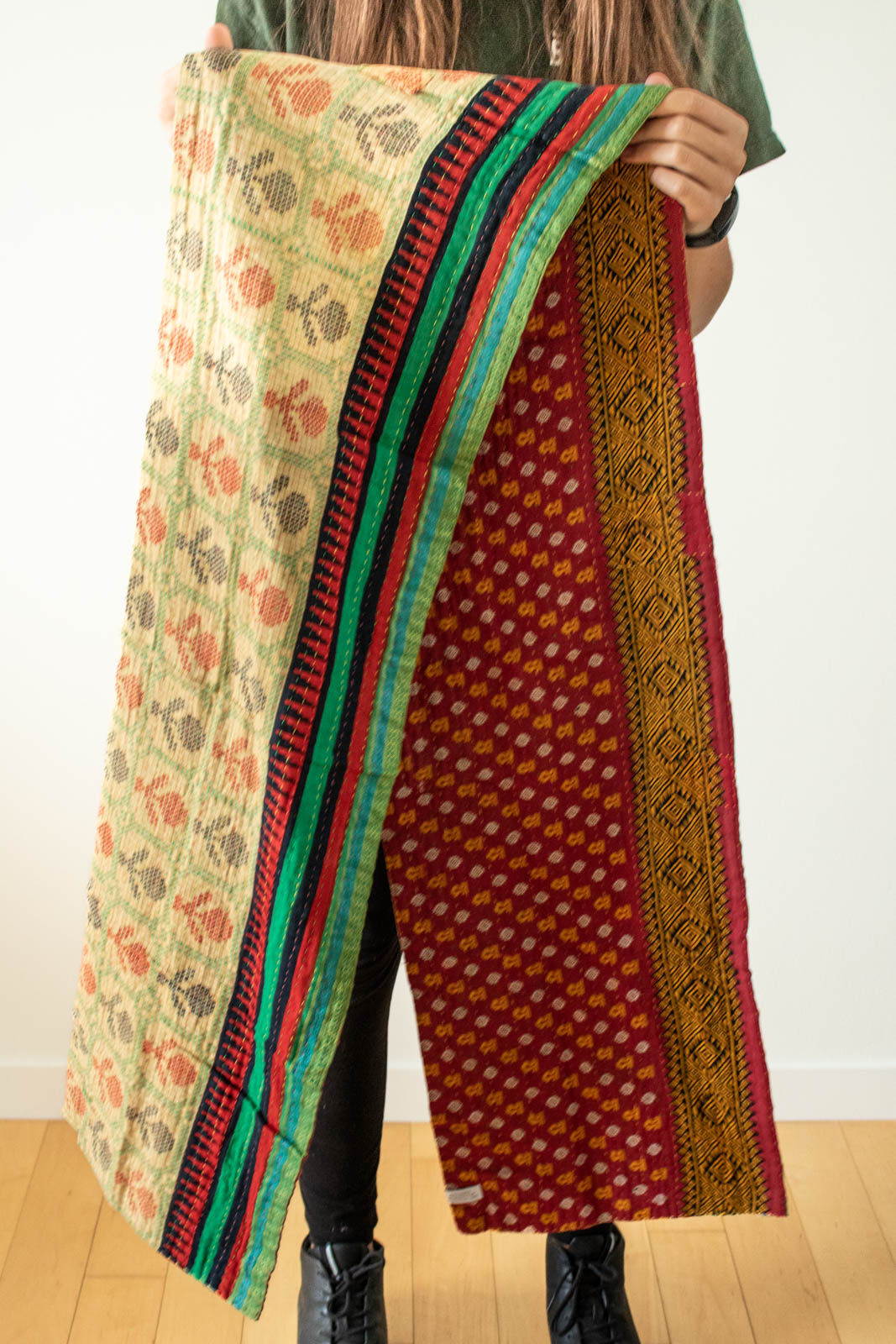 Kantha Table Runner Cotton H1