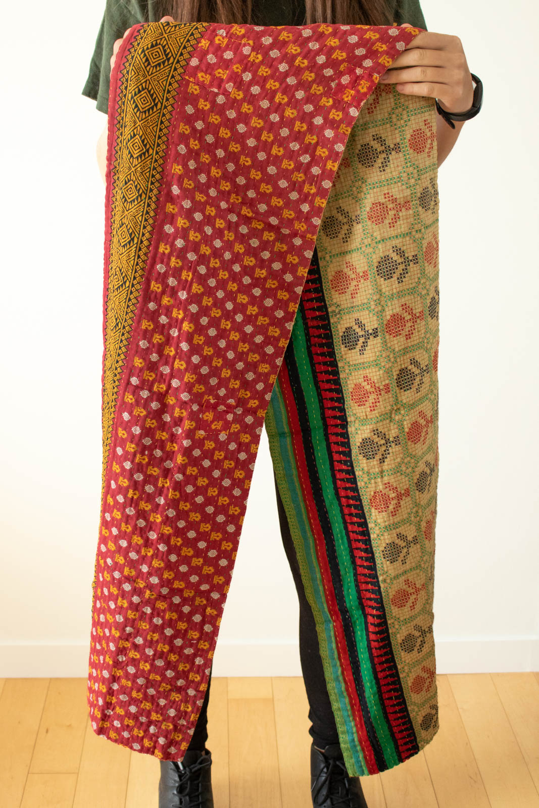 Kantha Table Runner Cotton H1