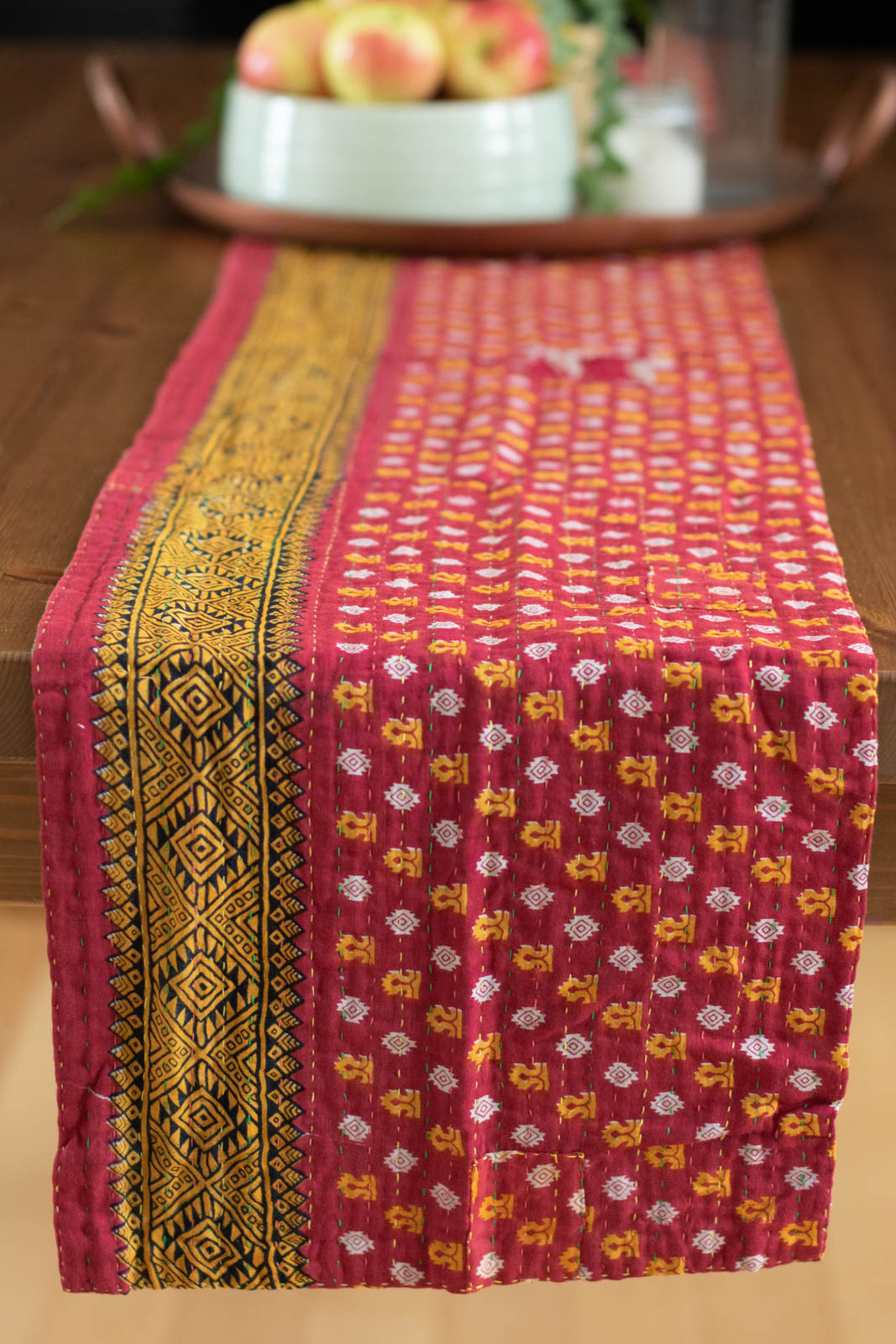 Kantha Table Runner Cotton H1