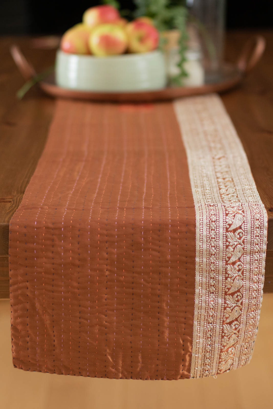 Kantha Table Runner Silk Blend C1