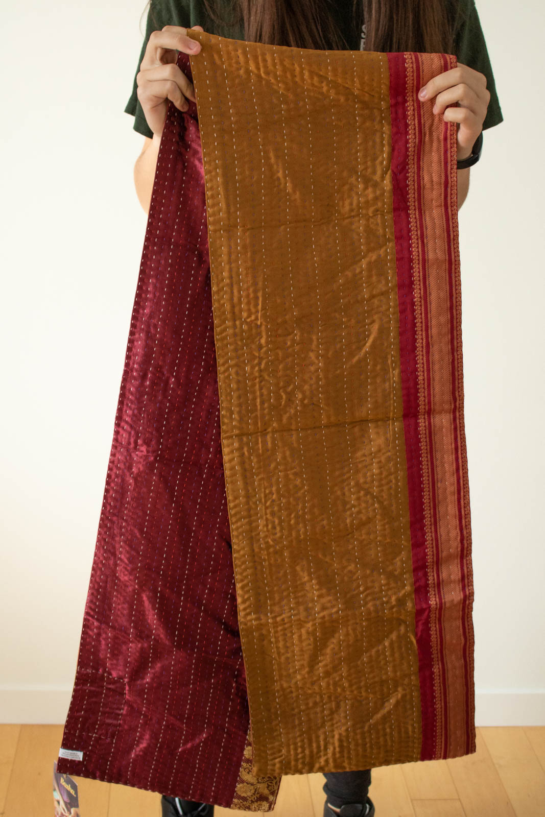Kantha Table Runner Silk Blend F1