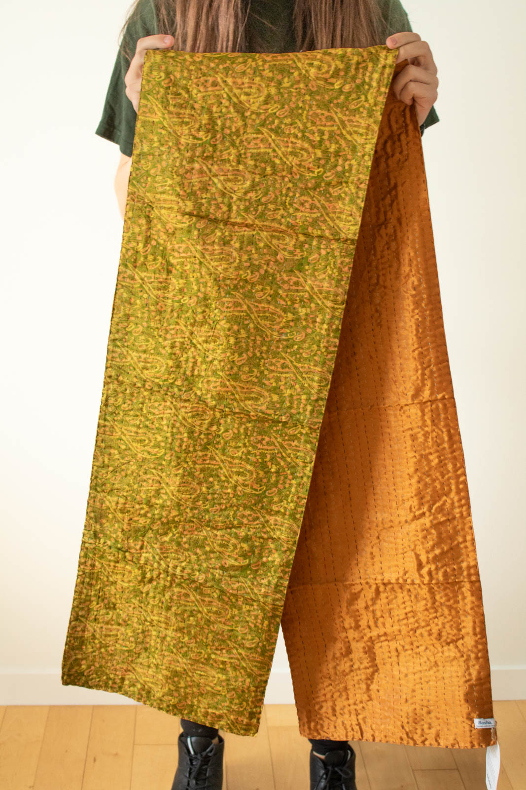 Kantha Table Runner Silk Blend A2