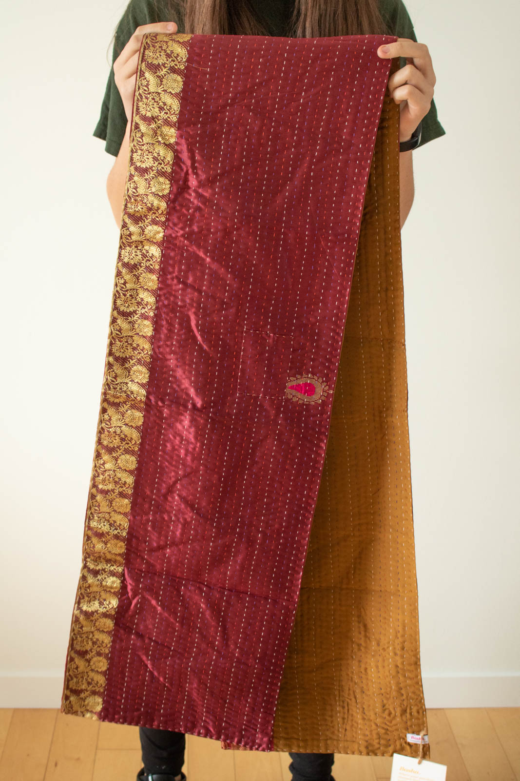 Kantha Table Runner Silk Blend F1