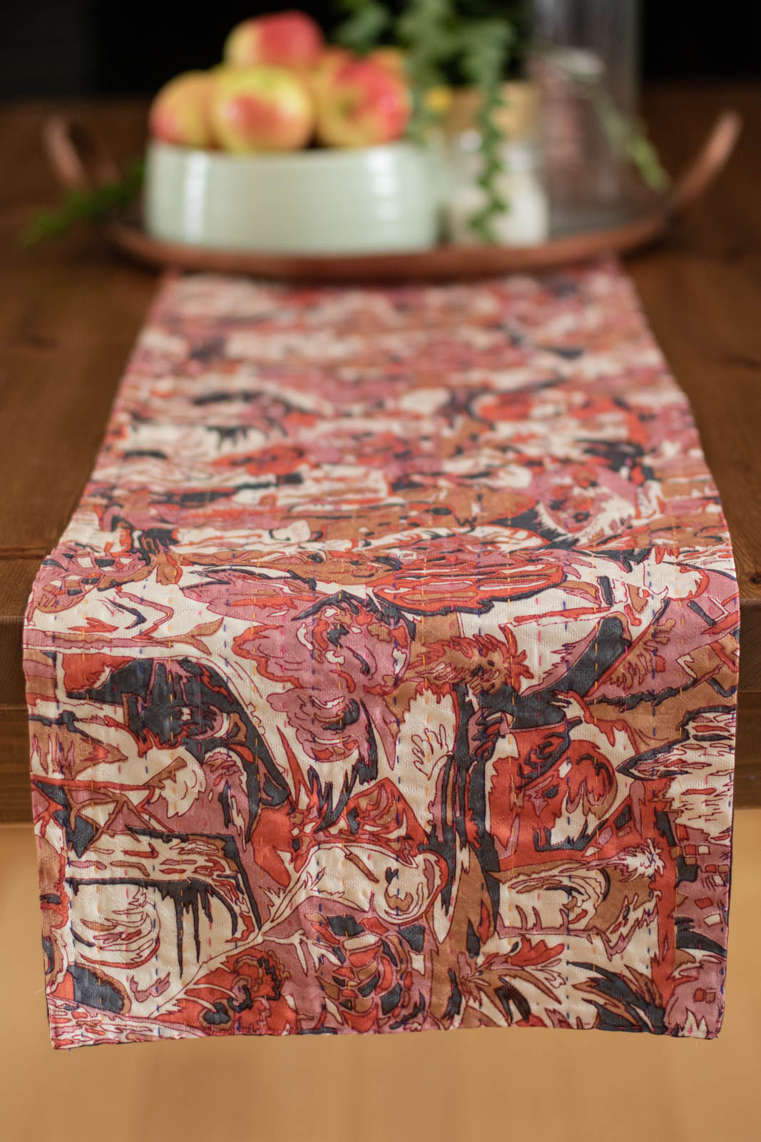 Kantha Table Runner Silk Blend A3