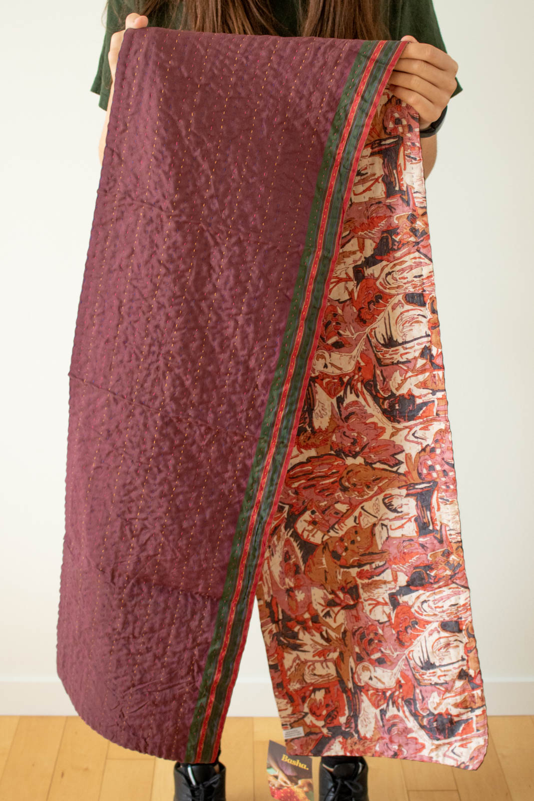 Kantha Table Runner Silk Blend A3