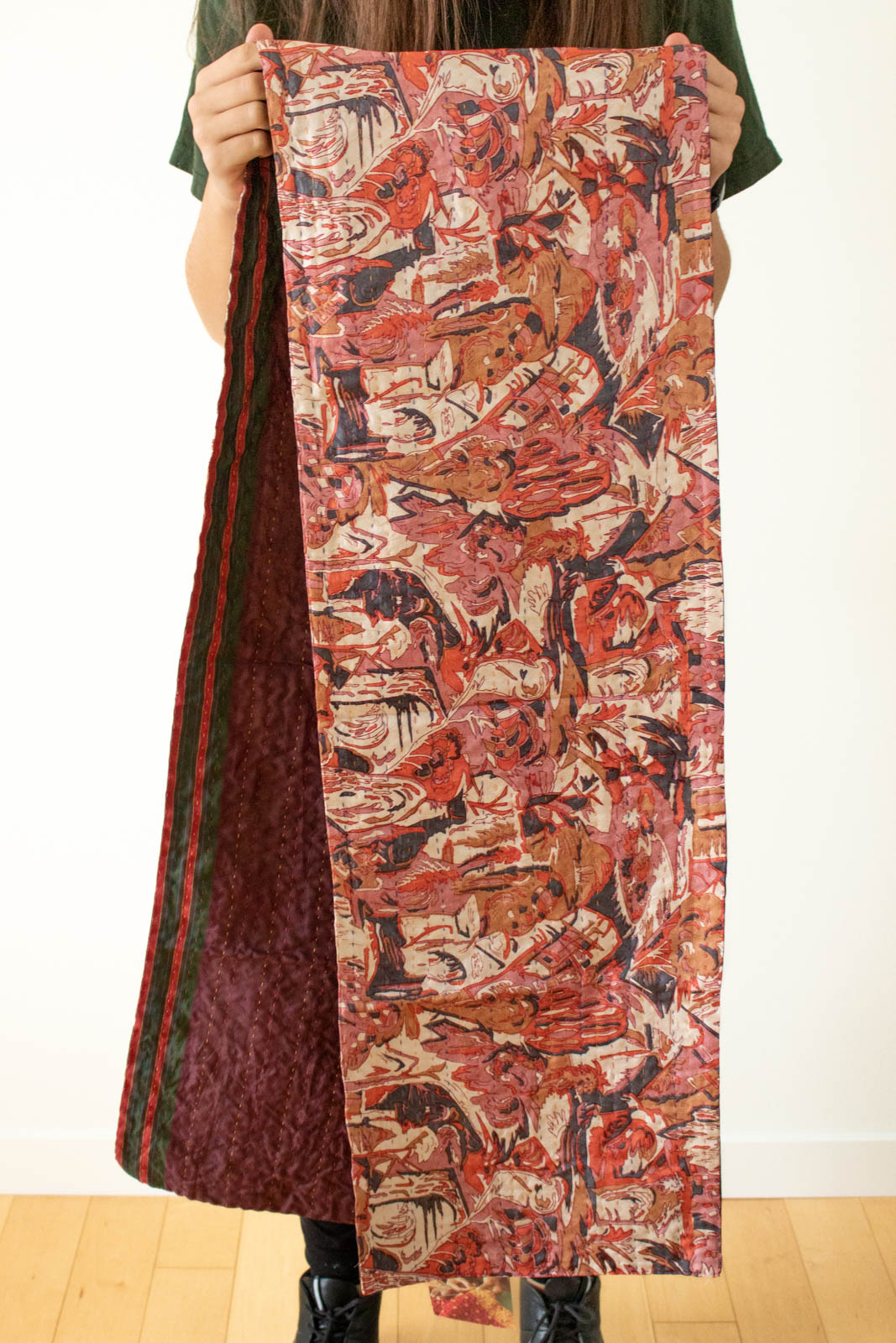 Kantha Table Runner Silk Blend A3